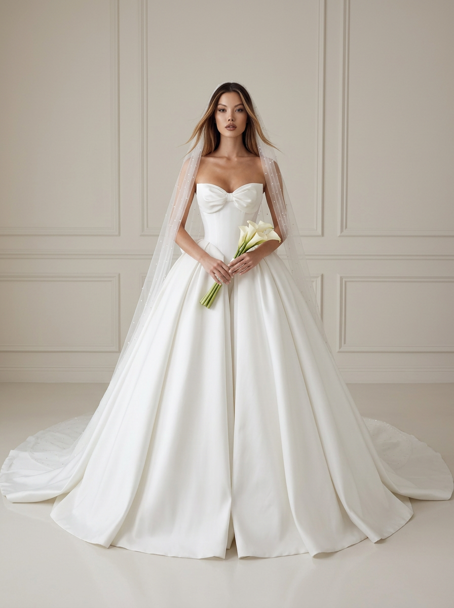Firefly - Transform the original bridal boutique photo into a clean, high-end luxury bridal camp Firefly - Transform the original bridal boutique photo into a clean, high-end luxury bridal camp